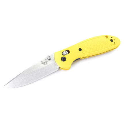 Benchmade Folding Knife - Mini Griptilian Plain Steel Blade Yellow Handle | 556-YEL-S30V ,