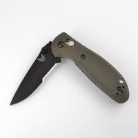 Benchmade Folding Knife - Mini Griptilian Serrated Drop Point Blade | 556SBKOD-S30V ,