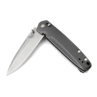 Benchmade Folding Knife - Valet Axis Lock Plain Edge Steel Blade Grey G10 Handle | 485 ,