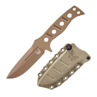 Benchmade Knife - Fixed Adamas Olive Paracord Plain Drop Point Steel Blade | 375FE-1 ,
