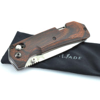 Benchmade Knife - Grizzly Creek Wood Handle Steel Blade Axis Lock Folder | 15060-2 ,