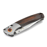 Benchmade Knife - Mini Crooked River Split Arrow Clip Wood Handle Axis Lock | 15085-2 ,