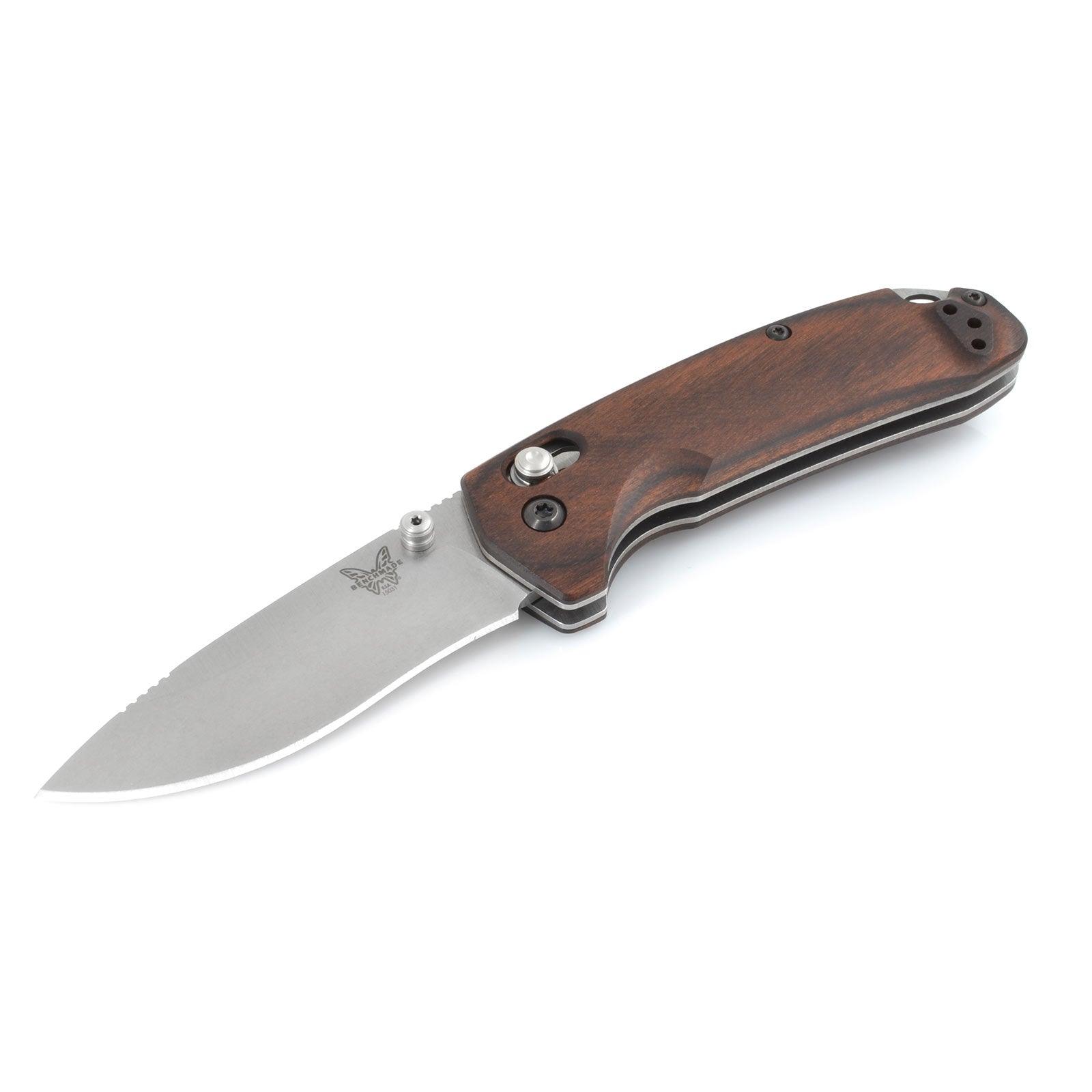 Benchmade Knife - North Fork Stabilized Wood Handle Steel Blade