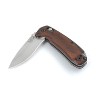 Benchmade Knife - North Fork Stabilized Wood Handle Steel Blade Axis Lock | 15031-2 ,