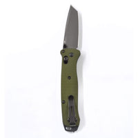 Benchmade Pocket Knife - Bailout Green Aluminum Handle Grey Tanto Blade | 537GY-1 ,