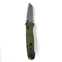 Benchmade Pocket Knife - Bailout Green Aluminum Handle Serrated Blade | 537SGY-1 ,