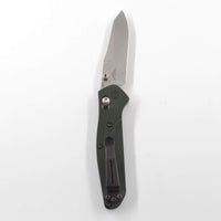 Benchmade Pocket Knife - Mini Osborne Green Handle Satin Reverse Tanto Blade | 945 ,