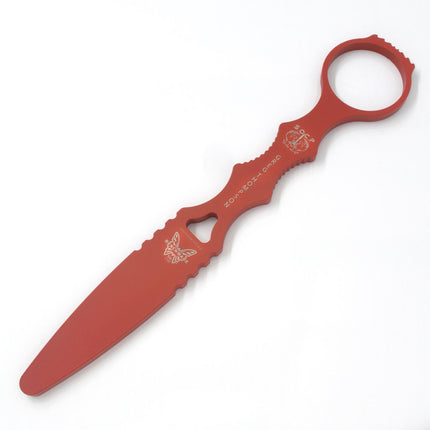 Benchmade Training Dagger - SOCP Unsharpened Fixed Red Blade with Finger Ring | 176T ,