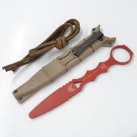 Benchmade Training Dagger - SOCP Unsharpened Fixed Red Blade with Finger Ring | 176T ,