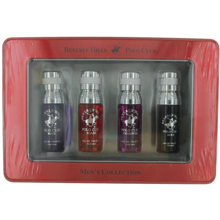 Beverly Hills Polo Club Men's Mini Set - 0.5 oz Eau De Toilette Spray, 4 Piece ,