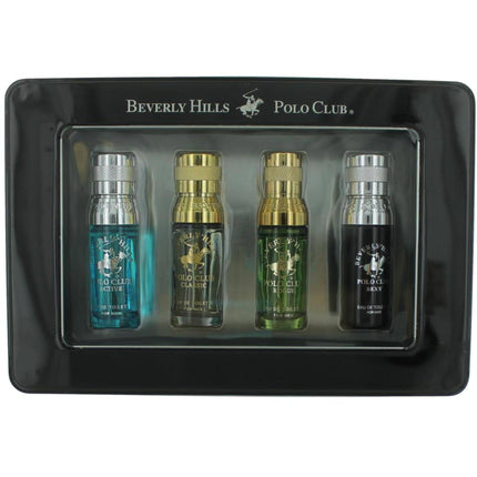 Beverly Hills Polo Club Men's Mini Set - Active, Classic, Rouge and Sexy, 4 Piece ,