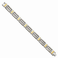 Titanium Yellow IP-Plated 8.5in Bracelet ,