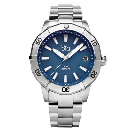 BIA Women's Quartz Watch - Rosie Rotating Bezel Blue Dial Silver Bracelet | B1014 ,