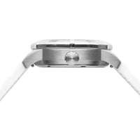 Bia Women's Watch - Rosie Rotating Bezel Date Display White Dial Rubber Strap | B2012 ,