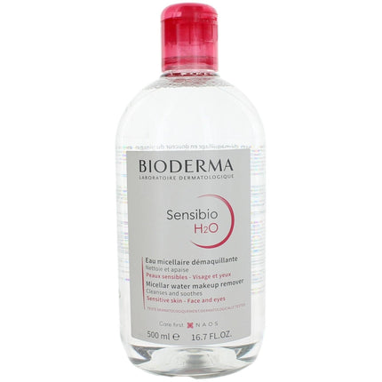 Bioderma Women's Micellar Water - Sensibio H2O Makeup Remover Authentic, 16.7 oz ,
