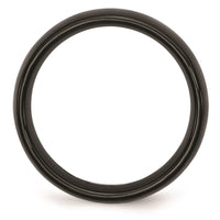 Black Ceramic 6mm Polished Band ,