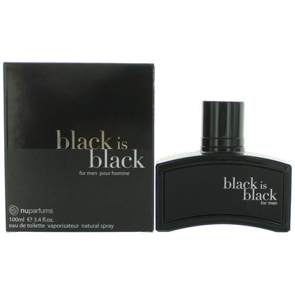 Black is Black by NuParfums, 3.4 oz Eau De Toilette Spray for Men ,