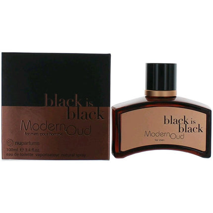 Black is Black Modern Oud by NuParfums, 3.4 oz Eau De Toilette Spray for Men ,
