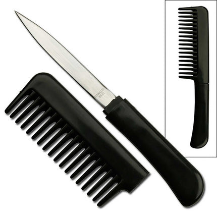BladesUSA Comb Knife - Fixed Steel Blade with Black Nylon Fiber Handle | PK-107 ,