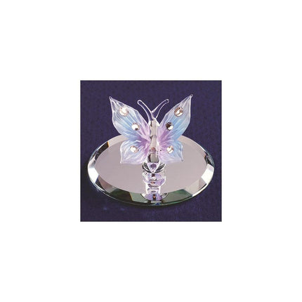 Blue Butterfly Glass Figurine ,