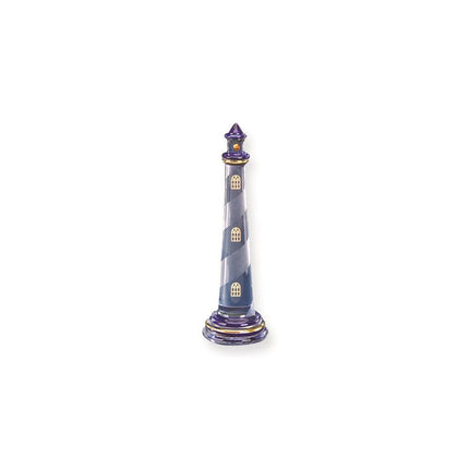Blue Lighthouse Glass Figurine ,