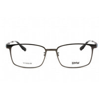 BMW Men's Eyeglasses - Matte Dark Ruthenium Metal Rectangular Frame | BW5049-H 013 ,
