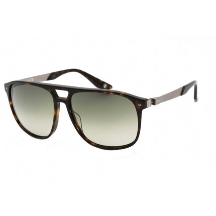 BMW Men's Sunglasses - Dark Havana Rectangular Frame Gradient Green Lens | BW0001 52P ,