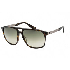 BMW Men's Sunglasses - Dark Havana Rectangular Frame Gradient Green Lens | BW0001 52P