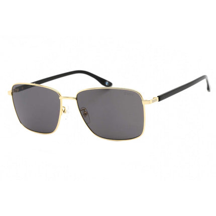 BMW Unisex Sunglasses - Gold Rectangular Full Rim Frame Grey Lens | BW0025-D 30A ,