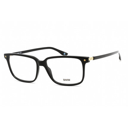 BMW Women's Eyeglasses - Clear Demo Lens Shiny Black Acetate Square Frame | BW5033 001 ,