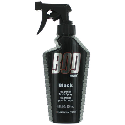 Bod Man Black by Parfums De Coeur, 8 oz Frgrance Body Spray for Men ,