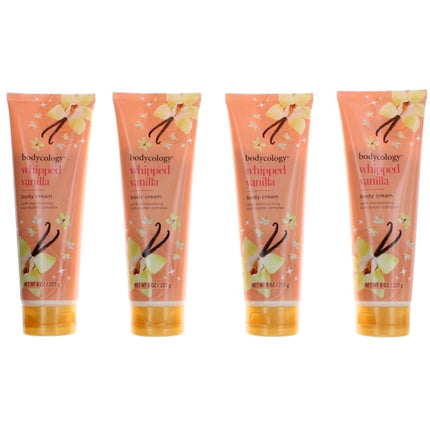 Bodycology Women's Body Cream - Whipped Vanilla Each 8 oz Moisturizing, Pack of 4 ,