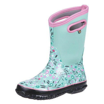 Bogs Girls Insulated Boots - Classic Cattail Mint Green Multi | 72277-332 ,