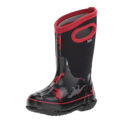 Bogs Kid's Insulated Boots - Classic Black Multi Dino | 72151-009 ,