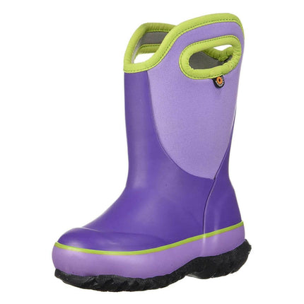 Bogs Kid's Rain Boots - Slushie Purple Multi Solid Insulated Size 1 | 72292 ,