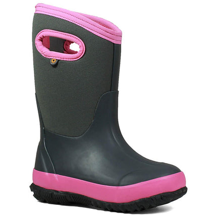 Bogs Kids' Insulated Boots - Classic Matte, Dark Gray Multi, Size 3 | 72328-074-030 ,