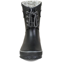 Bogs Kids' Insulated Rain Boots - Amanda Plush, Black, Size 1 | 72454-001-010 ,