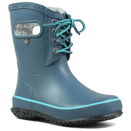 Bogs Kids' Insulated Rain Boots - Amanda Plush, Legion Blue, Size 1 | 72454-423-010 ,
