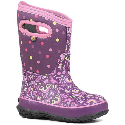 Bogs Kids' Winter Boots - Classic Rainbow, Purple Multi, Size 11 | 72447-540-110 ,
