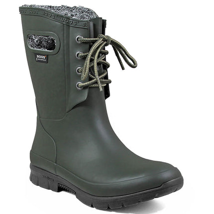 Bogs Women's Boots - Amanda Plush Rain, Dark Green (72103-301) ,