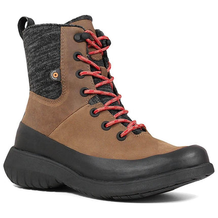 Bogs Women's Boots - Freedom Lace Waterproof Leather, Cognac - Size 7 | 72412-221-070 ,