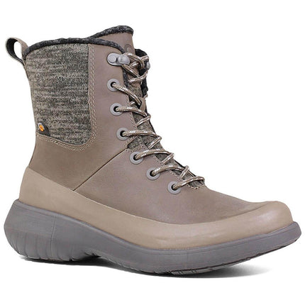 Bogs Women's Boots - Freedom Lace Waterproof Leather, Taupe - Size 7 | 72412-260-070 ,