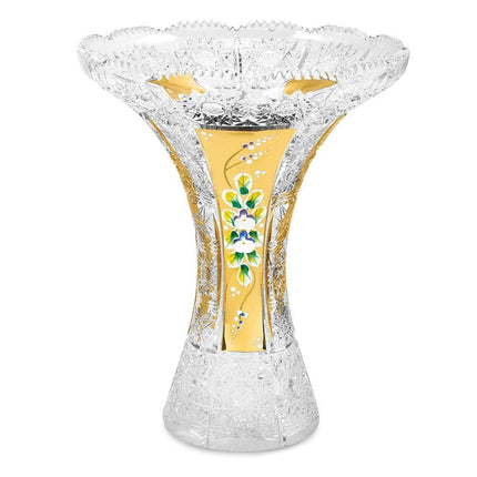 Bohemian Crystal Gold-plated Vase ,
