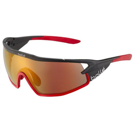 Bolle Unisex Sunglasses - BOLLE B-ROCK PRO BLACK MATT - PHANTOM BROWN RED PHOTOCHROMIC ,
