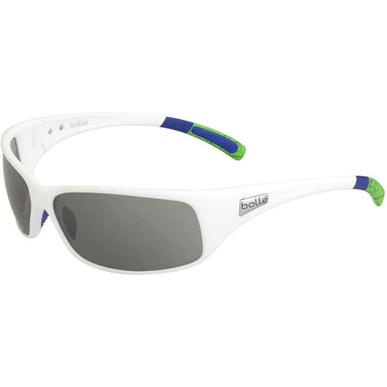 Bolle Unisex Sunglasses - Matt White/Blue Tns Frame | BOLLE RECOIL MATT WHITE/BLUE TNS ,