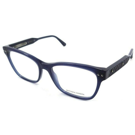 Bottega Veneta Women's Eyeglasses - Shiny Blue Square | BOTTEGA VENETA BV0016O 008 ,