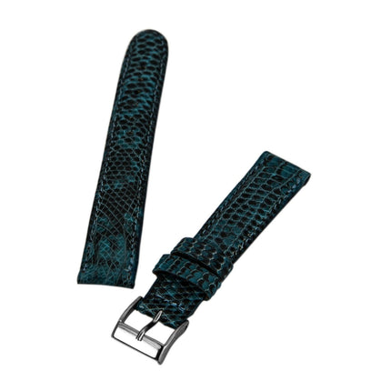Brentwood Aqua 16 mm Wide Genuine Lizard Leather Band ,