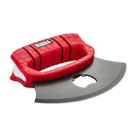 Bubba Blade Ulu Knife - Curved Blade Non-Slip Grip Handle Red and Grey | BB1-1989606 ,