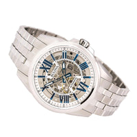 Bulova 96A187 Men's Automatic Silver Skeleton Dial Stainless Steel Bracelet Watch ,