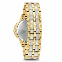 Bulova 98C126 Men's Crystal Silver Dial Yellow Gold Steel Bracelet Watch ,